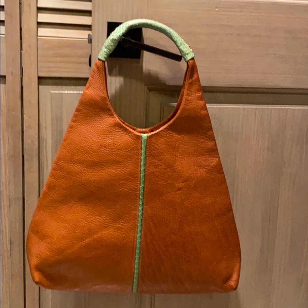 Carlos Pulicati leather and python bag